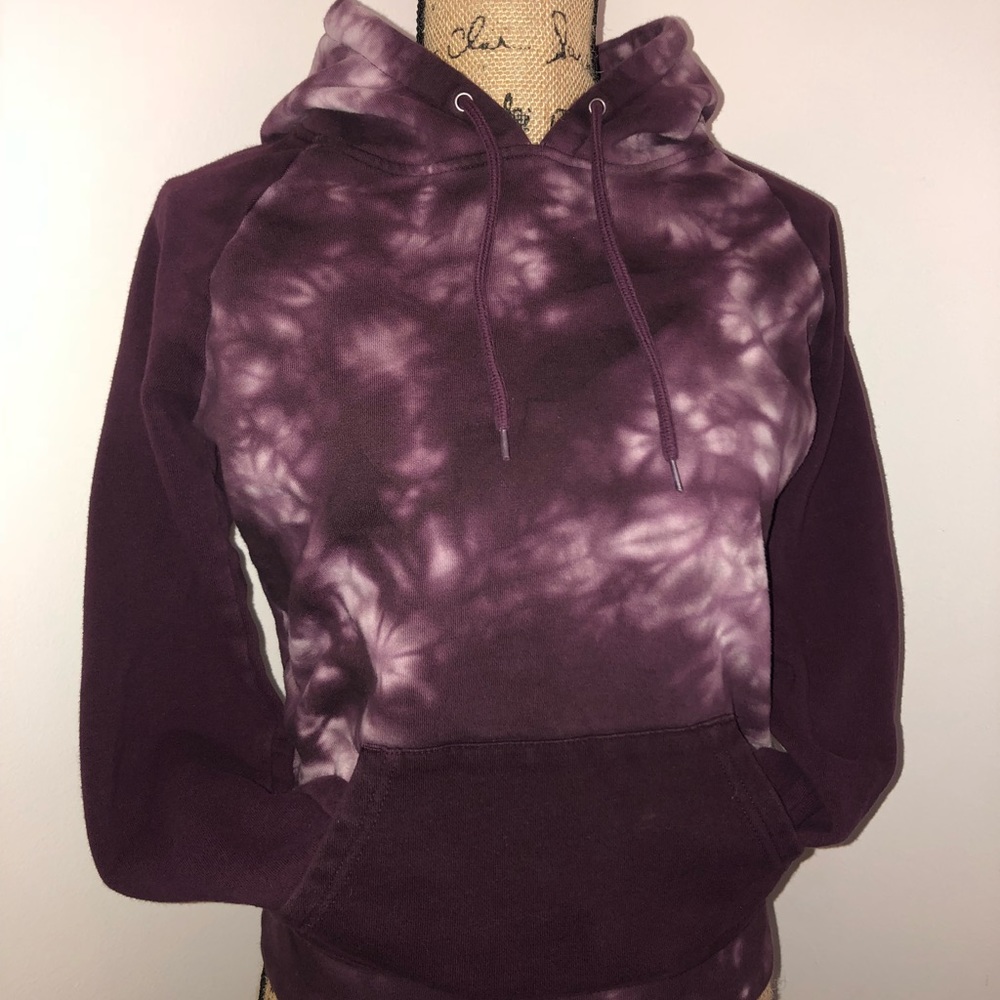 Maroon Tie Dye Hoodie